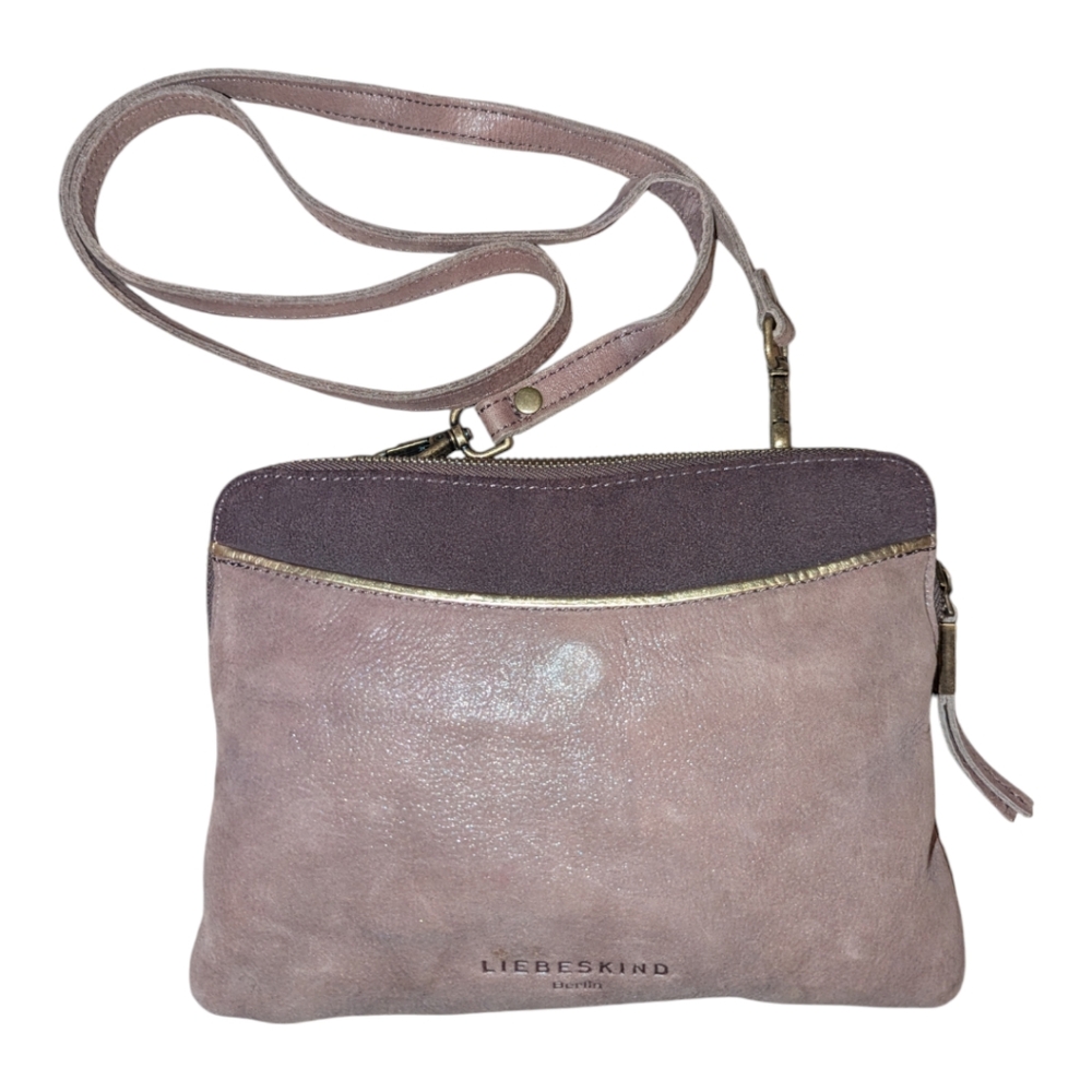 Liebeskind Berlin leather crossbody bag, tan and brown